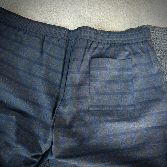 Jack & Jones Premium Men’s Trousers Pants in Charcoal Gray & Navy Blue Check - Picture 4 of 15